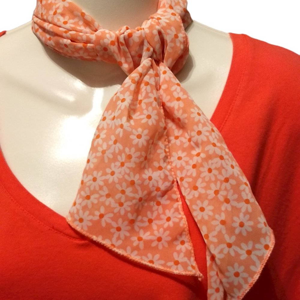 Light Peach Orange Scarf - Picture 3 of 4